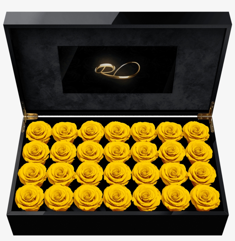Luxury Lcd Display Flower Box Royal With 28 Preserved - Rose, transparent png