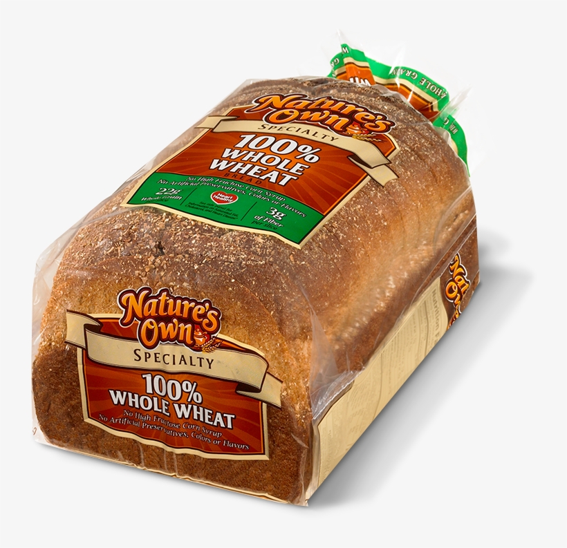 100% Whole Wheat Specialty Bread - Whole Wheat Bread Nutrition Natures Own, transparent png