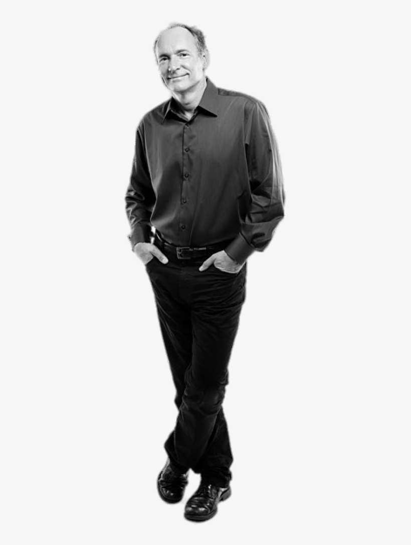 Sir Tim Bernerslee Black And White - Tim Berners Lee Standing, transparent png
