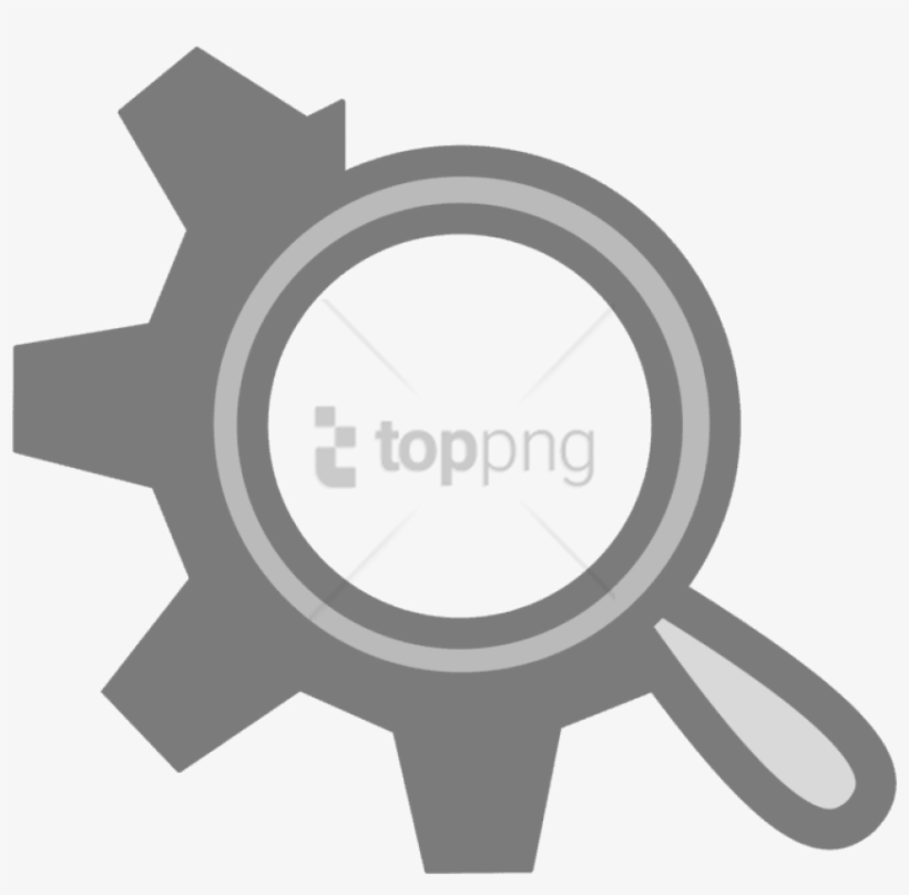 Free Png Computer Iconsmagnifying Glass Gear - Magnifying Glass Icon Bw, transparent png