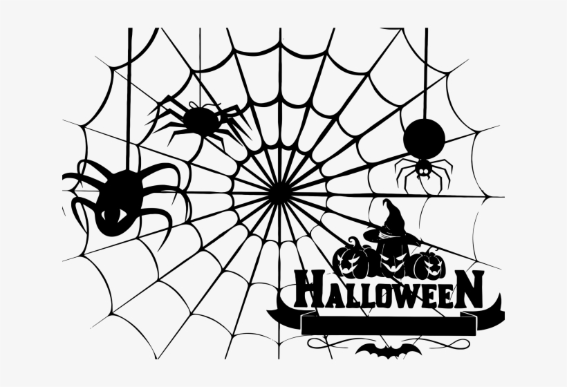 Spider Web Clipart Spinder - Spider Web Clipart Halloween, transparent png