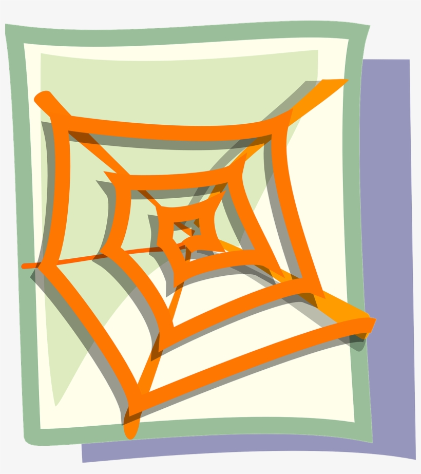 Spider Web Orange Horror - Chair, transparent png