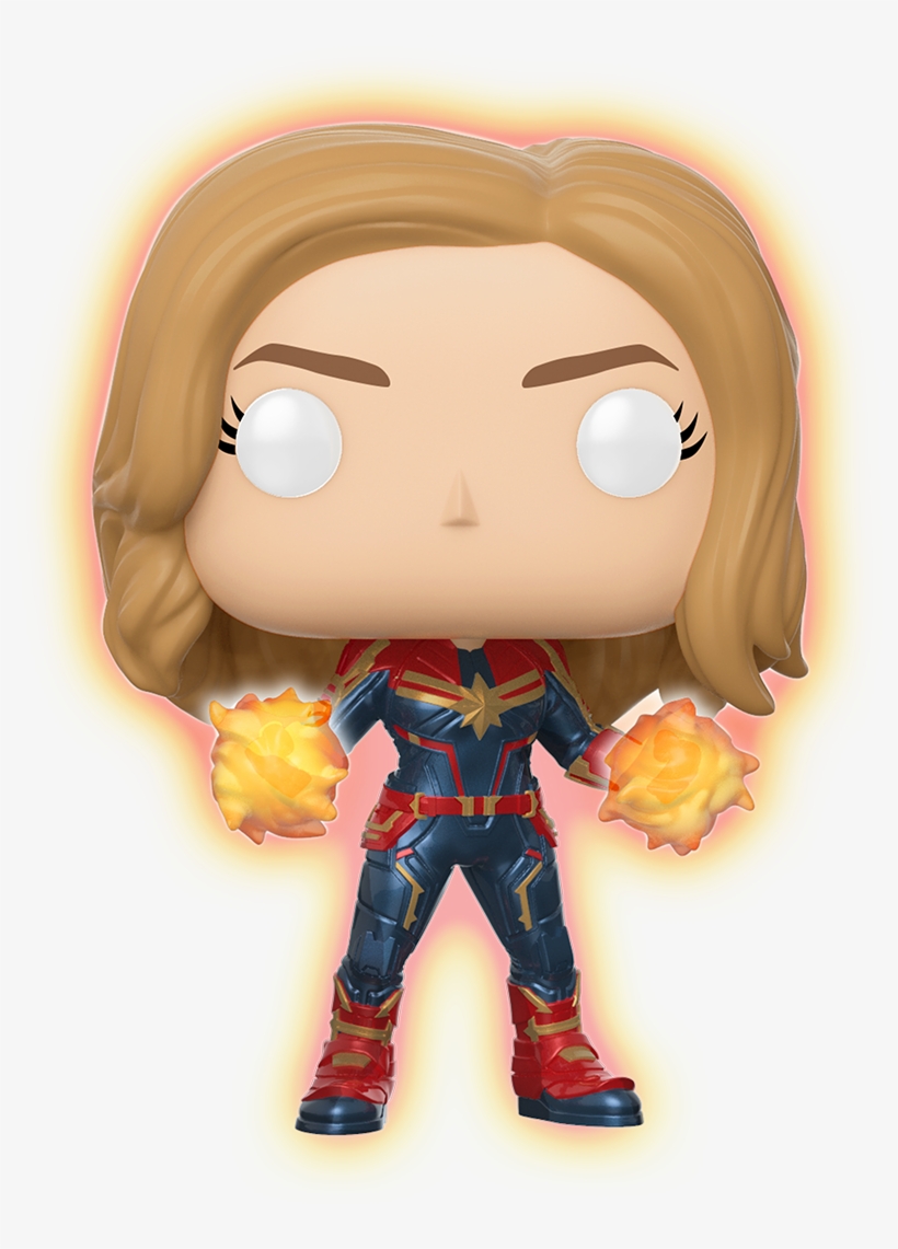 Marvel - Cm - Captain Marvel - Glowing Hands - Walmart - Funko Pop Captain Marvel Glow In The Dark, transparent png