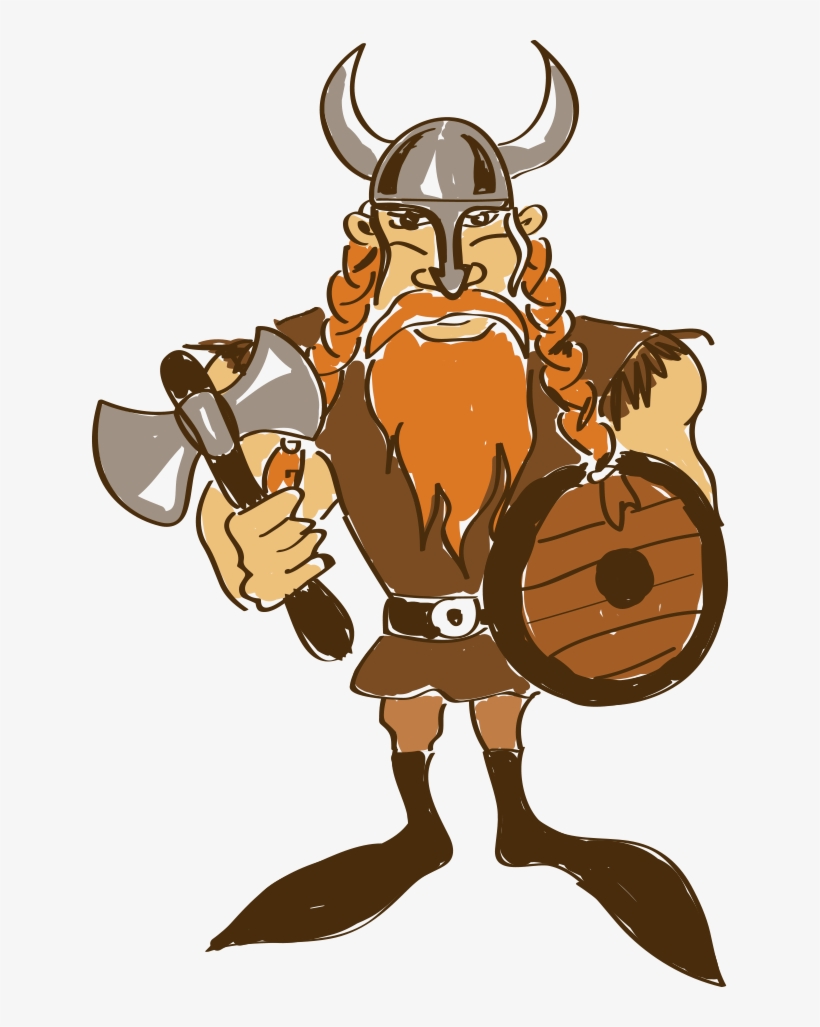 Viking Drawing Illustration Hand Painted Handpainted - Vikings Desenho, transparent png