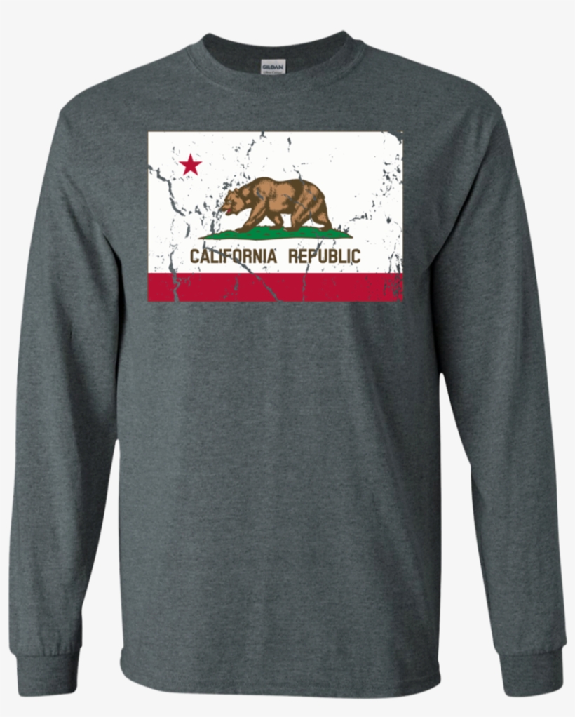 California Republic State Flag Vintage Distressed Apparel - Shirt, transparent png