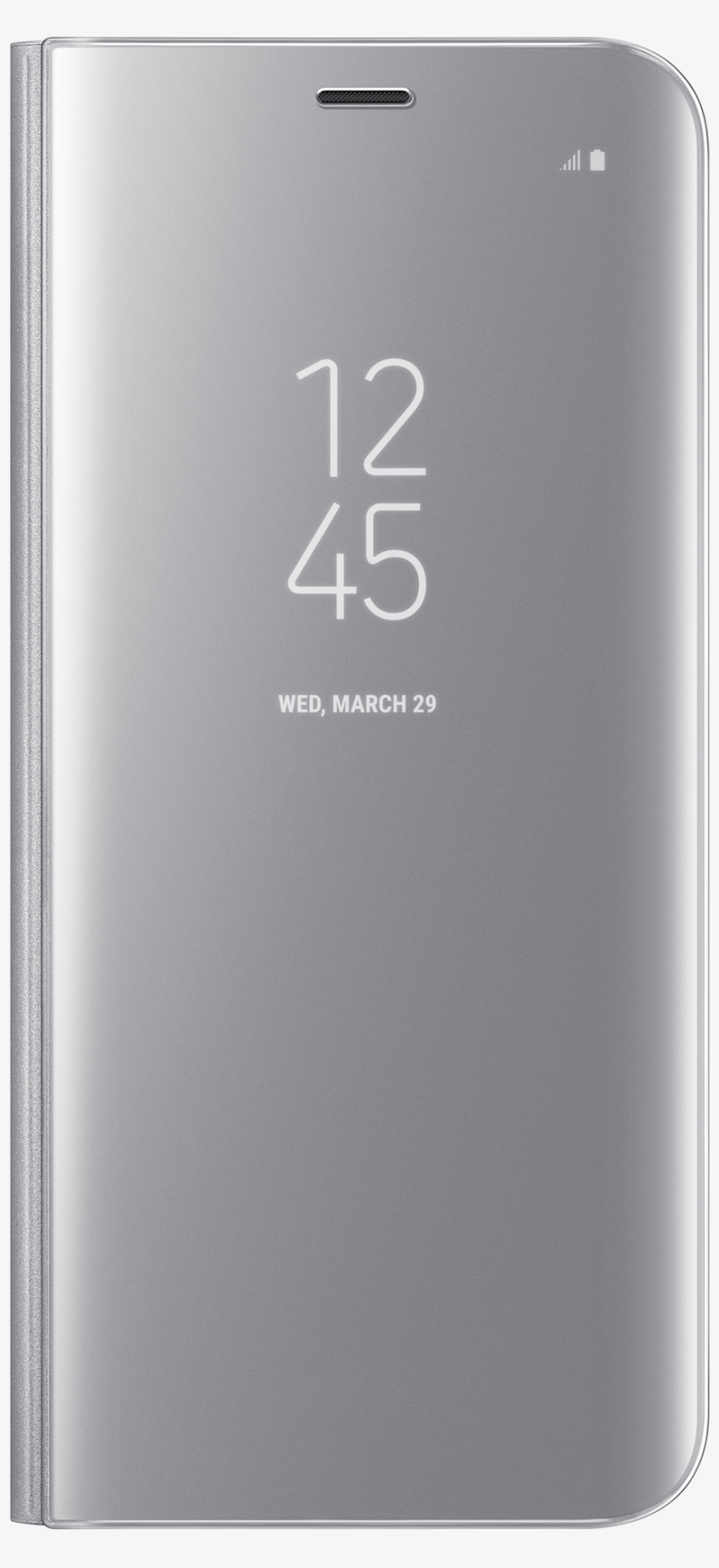 Samsung Galaxy S8 S-view Standing Cover Silver - Samsung Galaxy, transparent png