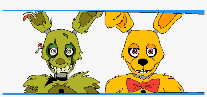 Springtrap And Springbonnie - Cartoon, transparent png
