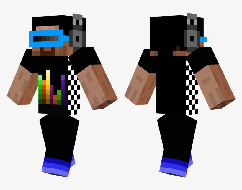 Dj - Green And Black Minecraft Skins, transparent png