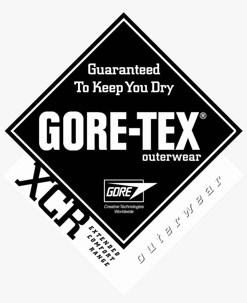 Gore-tex Outwear Xcr Logo Black And White - Gore Tex, transparent png