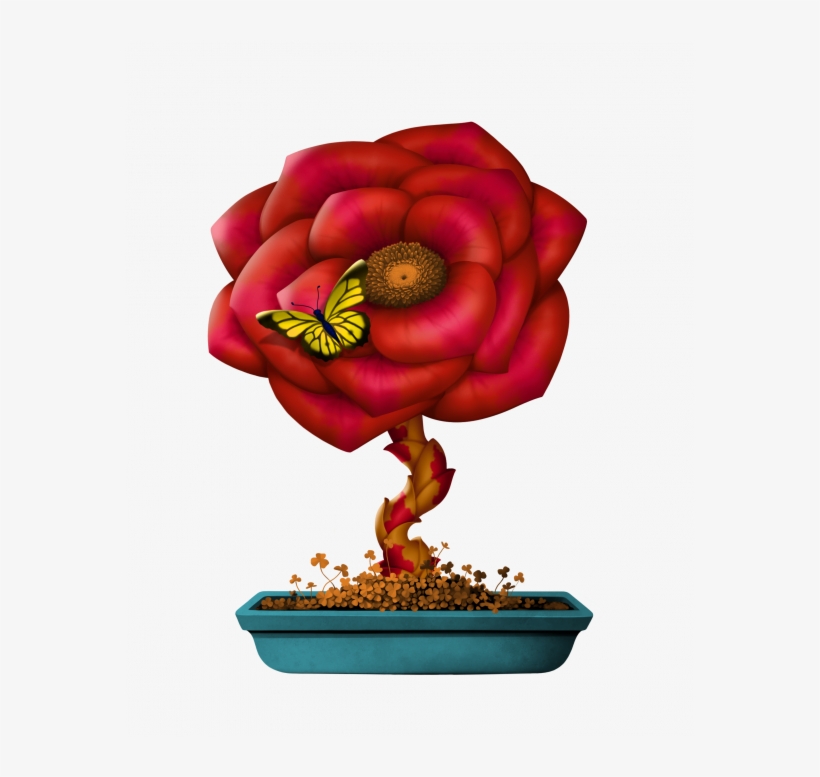 Golden Red Thorn - Cryptoflowers, transparent png