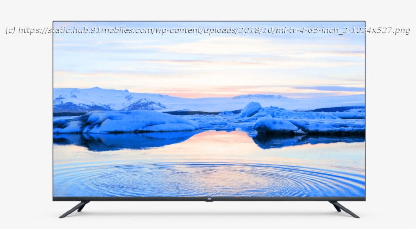 Xiaomi Mi Tv 4 With Bezel Less 65 Inch 4k Screen And - Xiaomi Mi Tv 4 65 Inch, transparent png