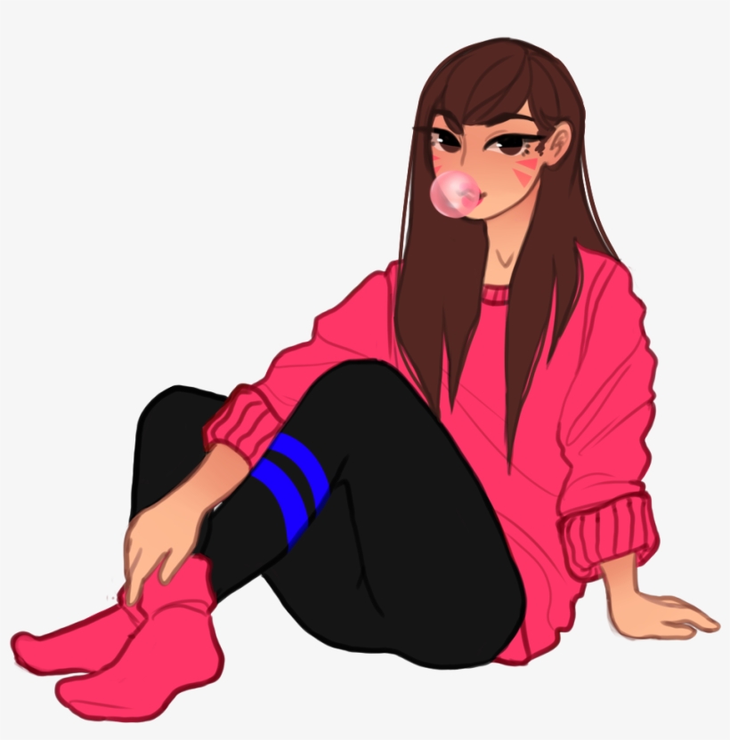 Va Overwatch Dva Dva Overwatch Not Digging That Bubblegum - Girl, transparent png