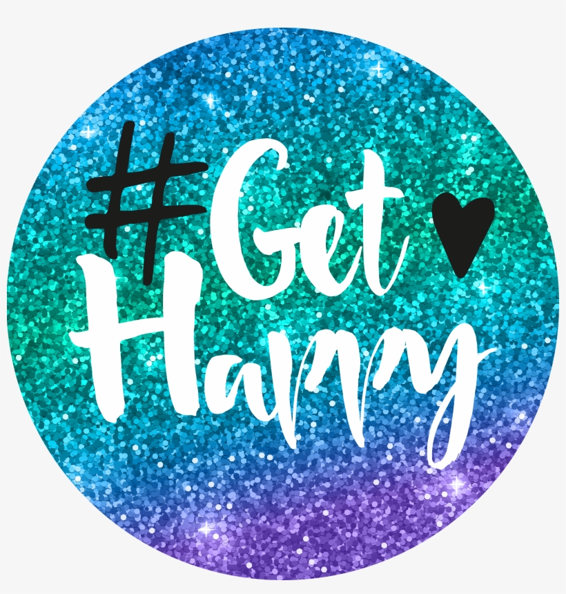 #gethappy Is Here - Circle, transparent png