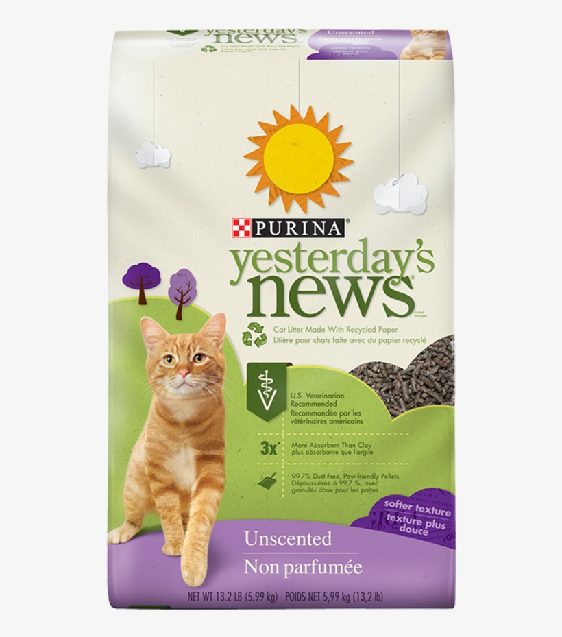 Purina Yesterday's News Unscented Cat Litter, transparent png