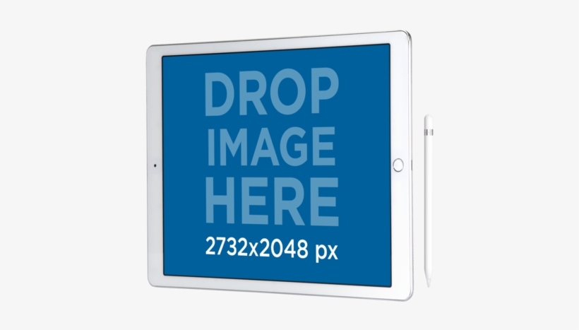 Ipad Pro Mockup With Apple Pencil In Angled Position - Sign, transparent png