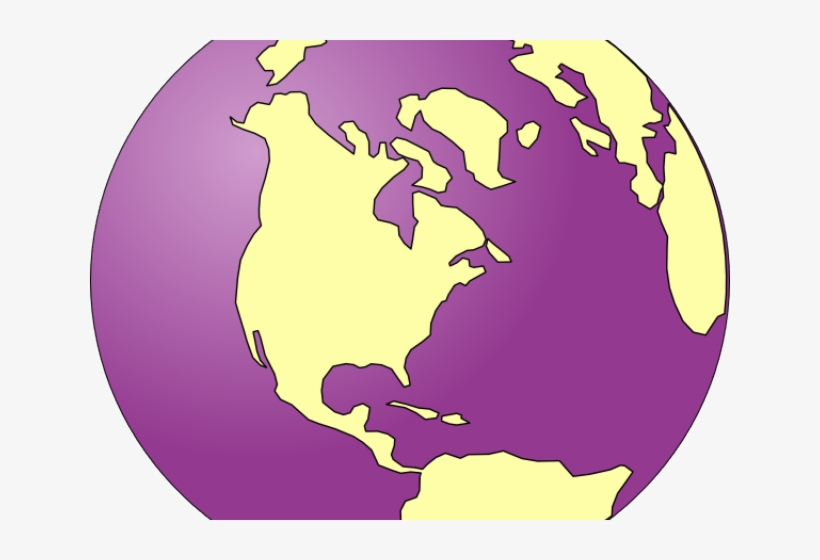 Earth Clipart Purple - Vector Earth Logo Png, transparent png