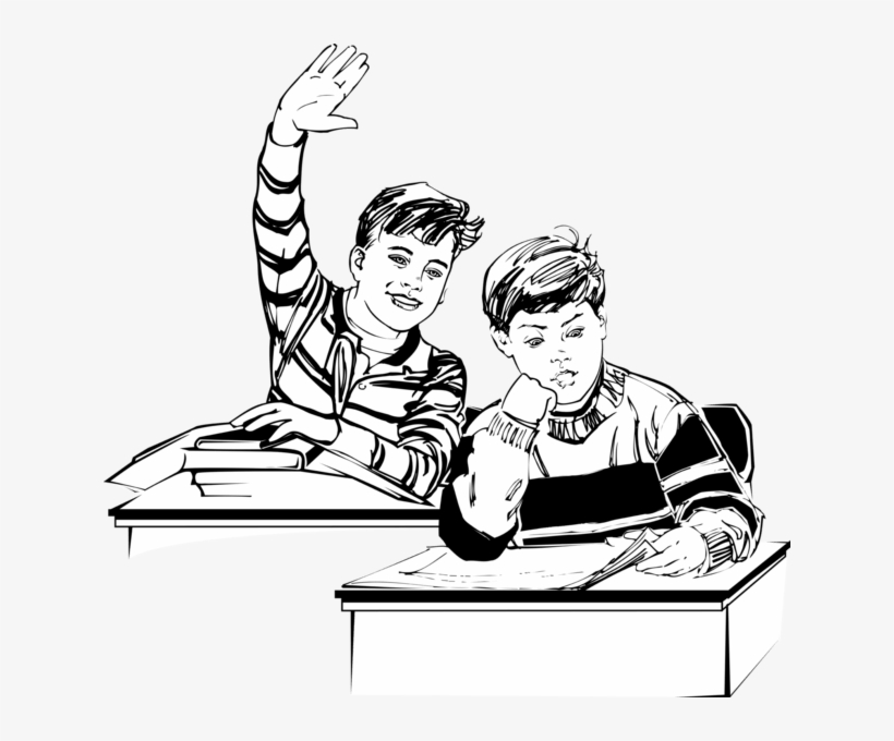 Students In School - Student Png Black And White, transparent png