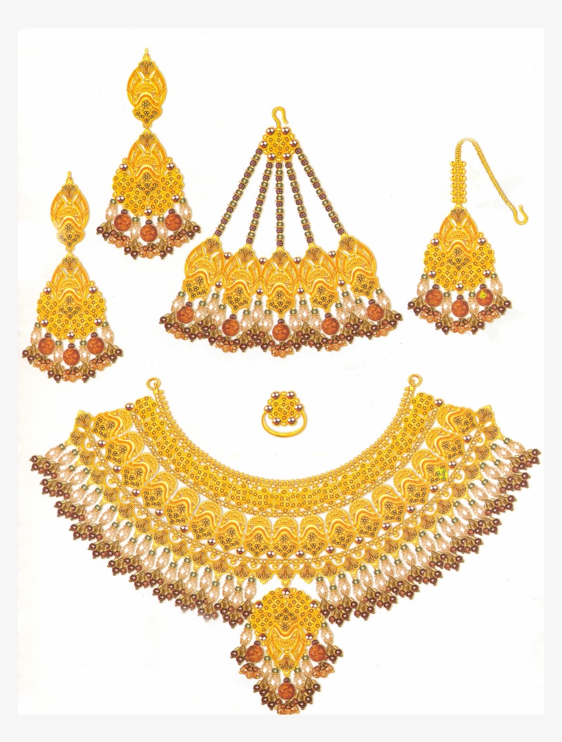 Bridal Gold - Necklace, transparent png