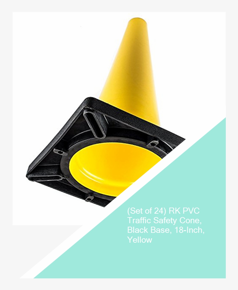 Rk Pvc Traffic Safety Cone, Black Base, 18- - Sign, transparent png