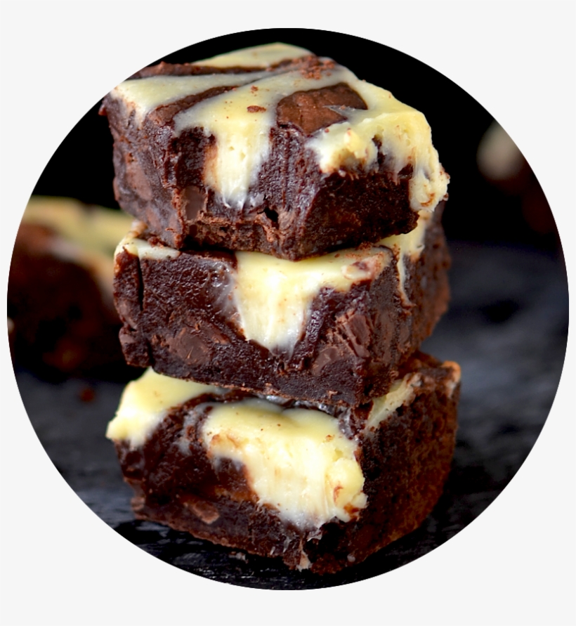 Cheesecake Swirl Brownies - Frischkäse Brownies, transparent png