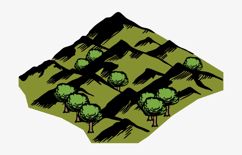 1e World Style Forested Mountains - 1e World Style Icons Hexographer, transparent png