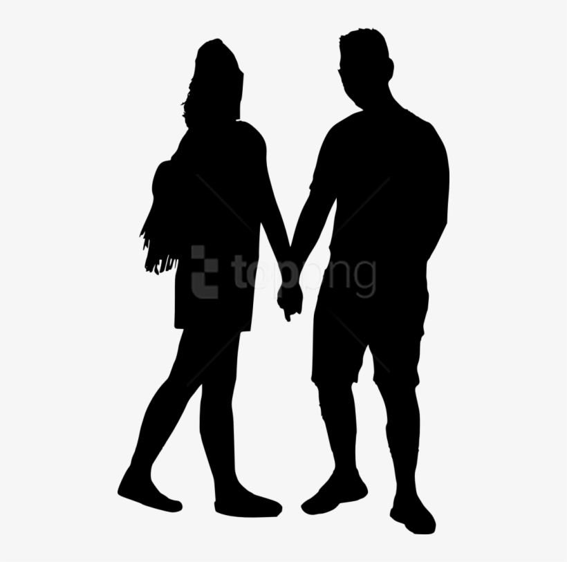 Couple Silhouette Png - Pocahontas And John Smith Silhouette, transparent png
