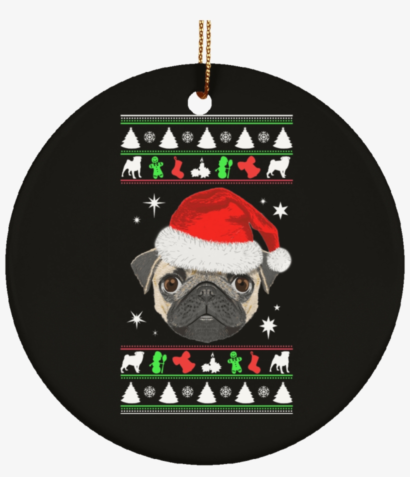 Pug Face Christmas Ornaments - Christmas Day, transparent png