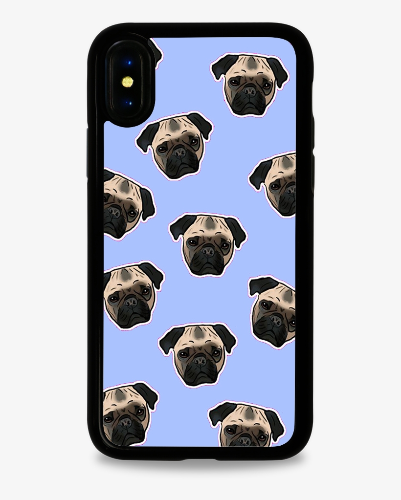 Pug Pattern "blue" - Iphone, transparent png