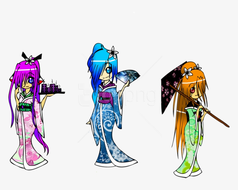 Free Png Kimono Girls Png Images Transparent - Illustration, transparent png