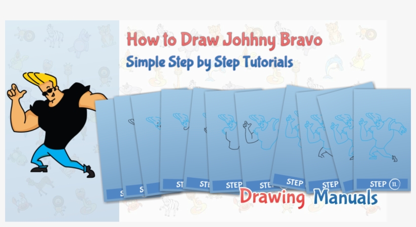 Com, Children Drawing Tutorials - Johnny Bravo, transparent png