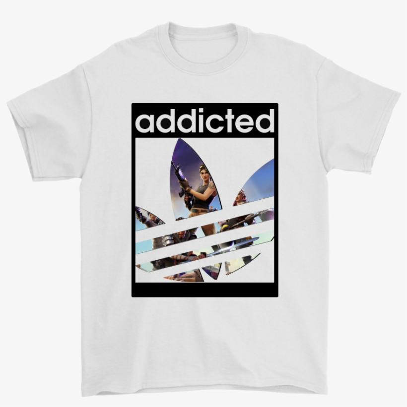 Fortnite Battle Royale X Adidas Logo Addicted White - Missile, transparent png