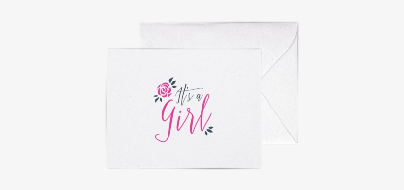 It's A Girl A2 Letterpress Cards - Calligraphy, transparent png
