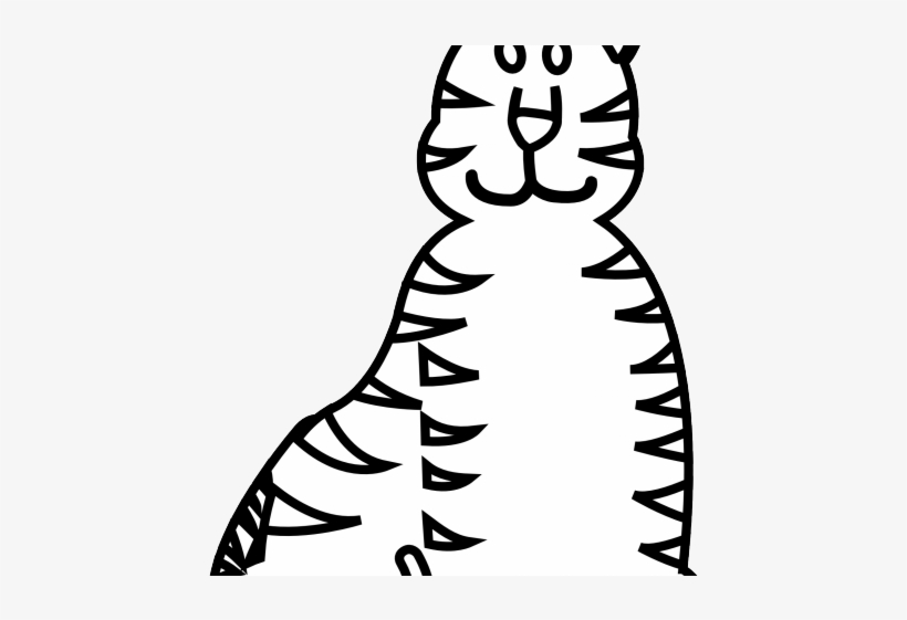 White Tiger Clipart Tiger Paw - Animals In Black And White, transparent png