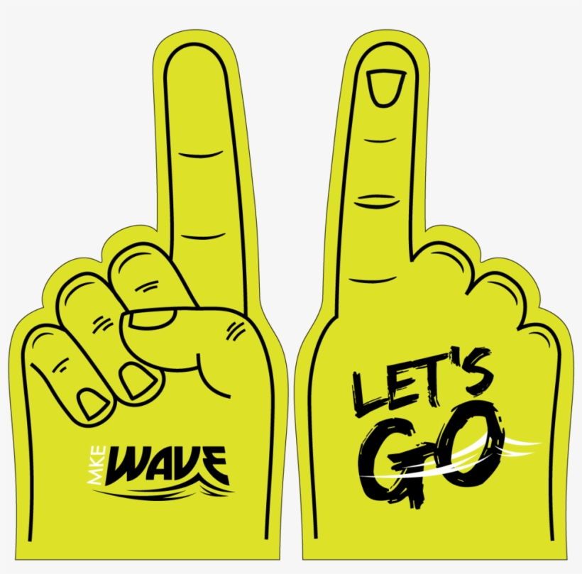 Mke Wave Foam Finger - Milwaukee Wave, transparent png