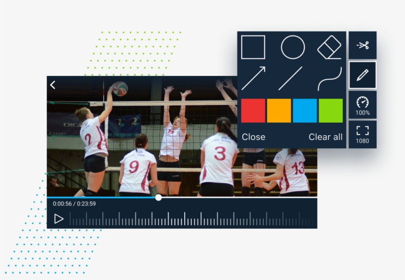 Add Audio Annotations To Clips For Coaching And Feedback - Volleyball, transparent png