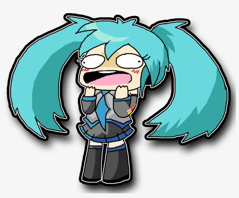 Miku Omg Face By Derp-girl2001 - Miku Omg Face, transparent png