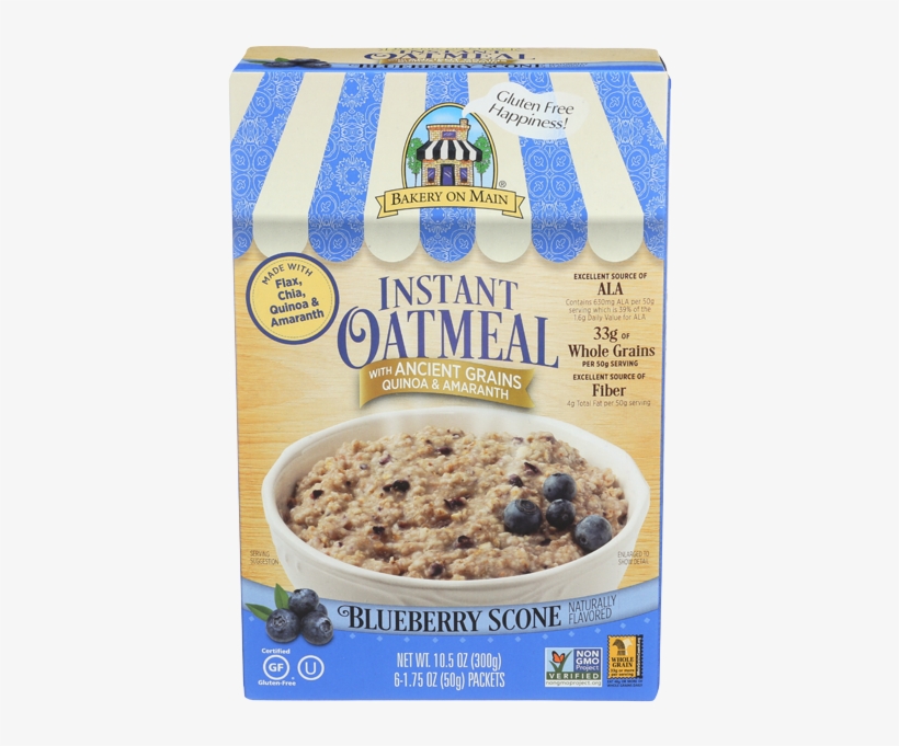 Bakery On Main Instant Oatmeal Gluten Free Blueberry - Muesli, transparent png