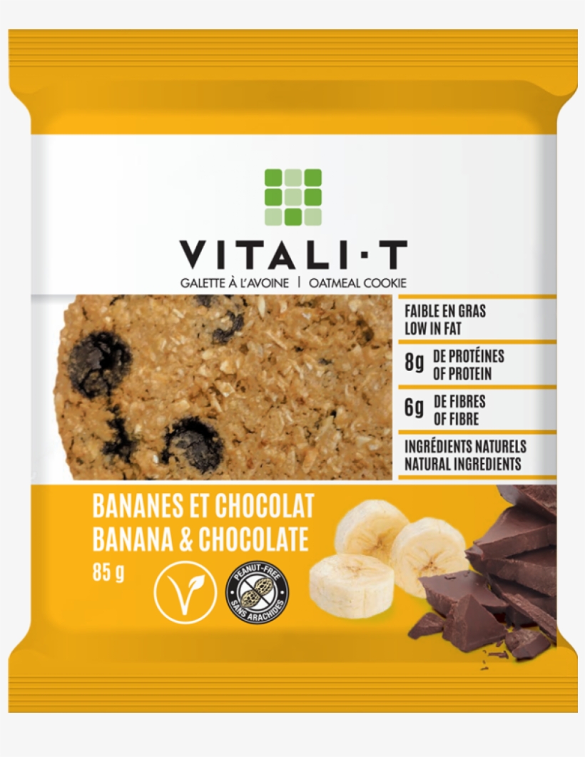 Banana & Chocolate Oatmeal Cookies - Vitali T Cookies, transparent png