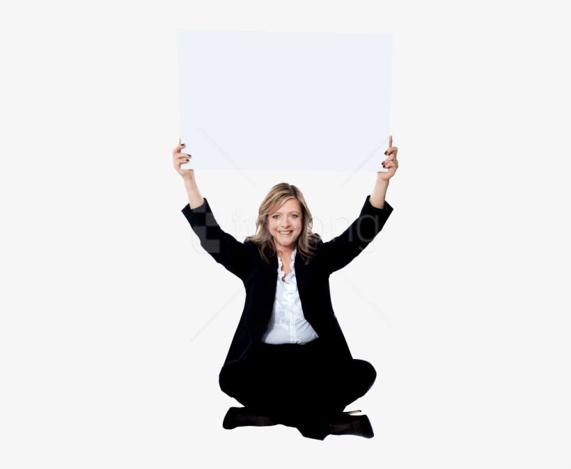 Free Png Download Girl Holding Banner Png Images Background - Business Woman Sitting Png, transparent png