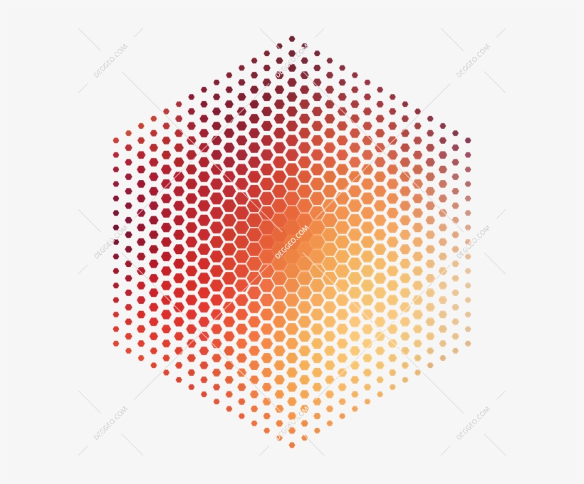 Halftone Dotted Hexa Abstract Geometric Pattern - Louise Bourgeois Fabric Book, transparent png