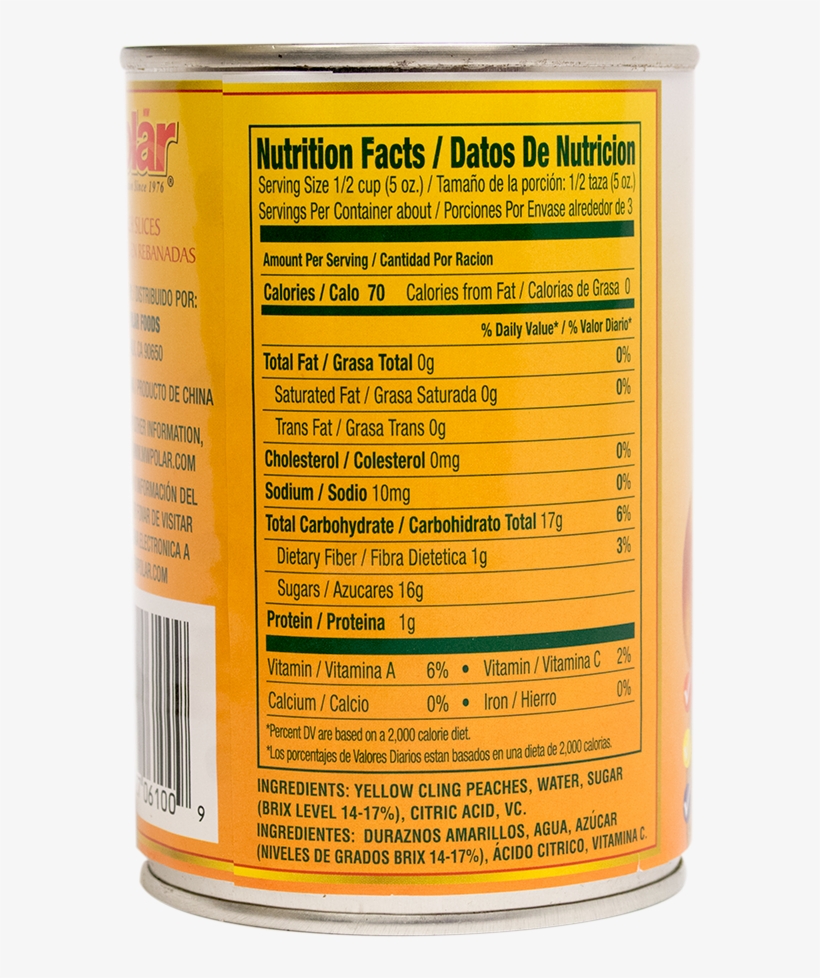 Peach Slices In Light Syrup 15 Oz, transparent png