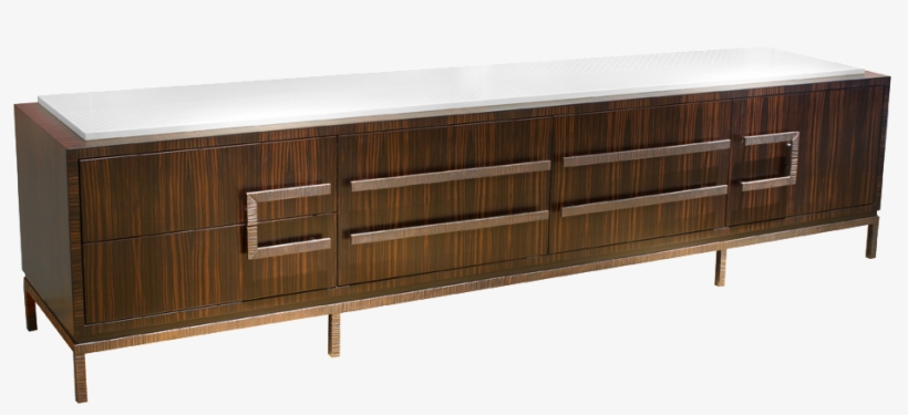 Prestina Long Cabinet Combined Textures With Drawers - Sideboard, transparent png