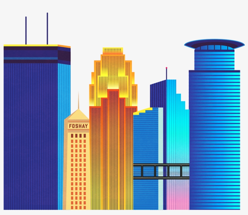 Skyline Clipart Skyline Minneapolis - Skyscraper, transparent png