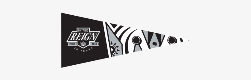 Ontario Reign 10th Anniversary Pennant - Ontario Reign New, transparent png