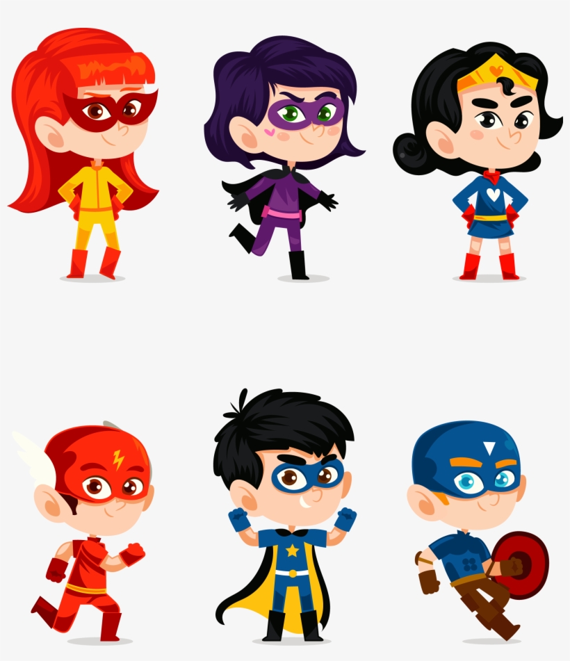 Superhero Clark Vector Kent Cartoon Hand-painted Clipart - Superhero Cartoon Vector Free, transparent png