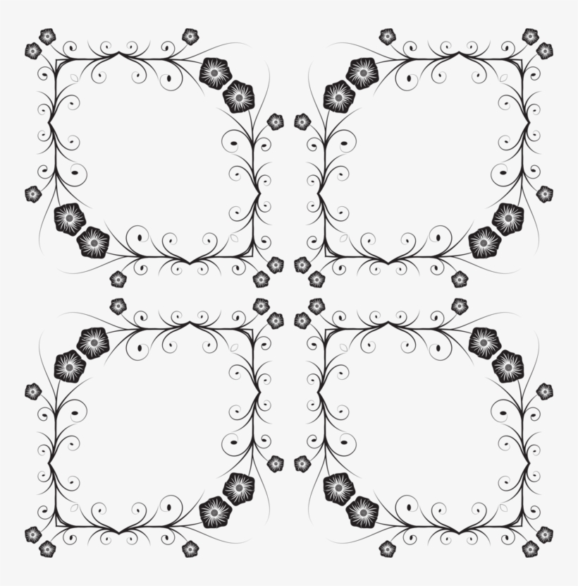 Ornament Drawing Lace Silhouette Line Art - Circle, transparent png