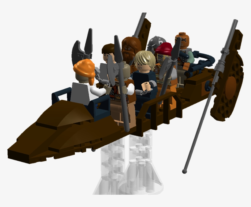 Sail Barge 3 - Desert Skiff Moc Lego, transparent png
