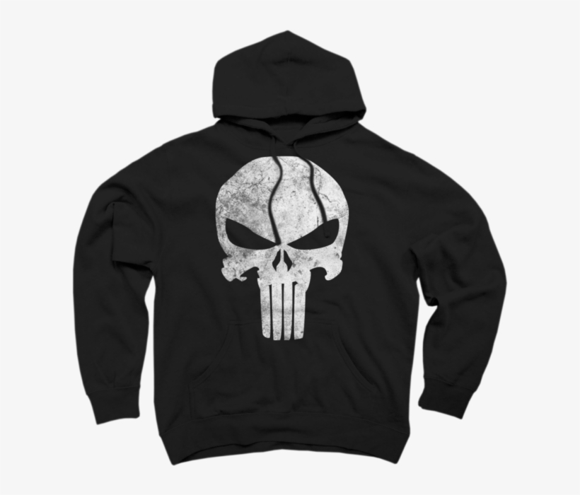 Punisher Skull Grunge - Sad Boi Hours Hoodie, transparent png