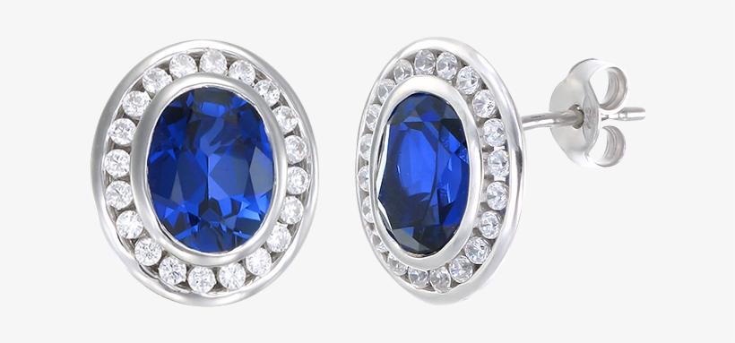 These Luxurious Blue Sapphire Oval Earrings Define - Diamond, transparent png