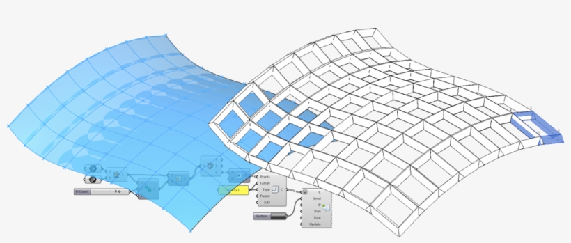 Grasshopper Curtain Wall Script, transparent png